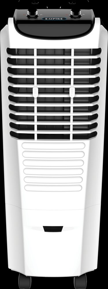 Evaporative desert air cooler unit and industrial bulk packaging design