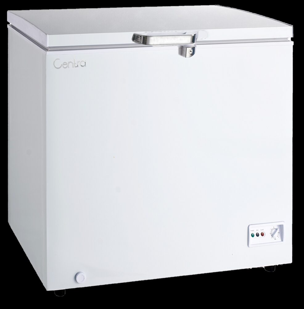 Commercial solid door chest freezer unit procured through global manufacturing sourcing services.