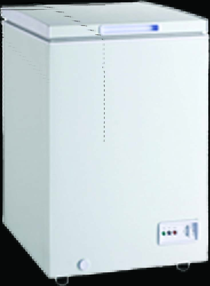 Commercial solid door chest freezer unit procured through global manufacturing sourcing services.
