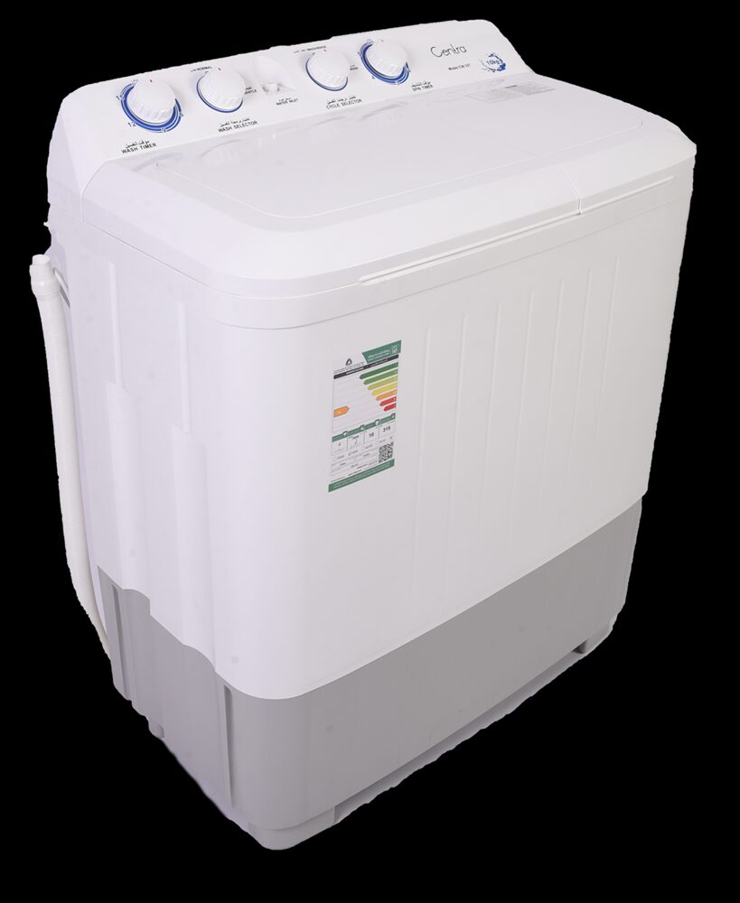 Twin tub semi-automatic washing machine with private label packaging design