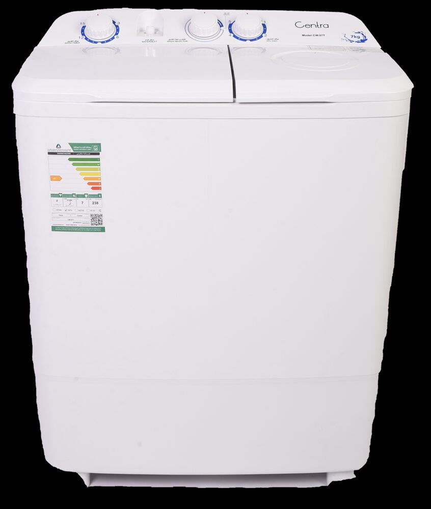 Twin tub semi-automatic washing machine with private label packaging design