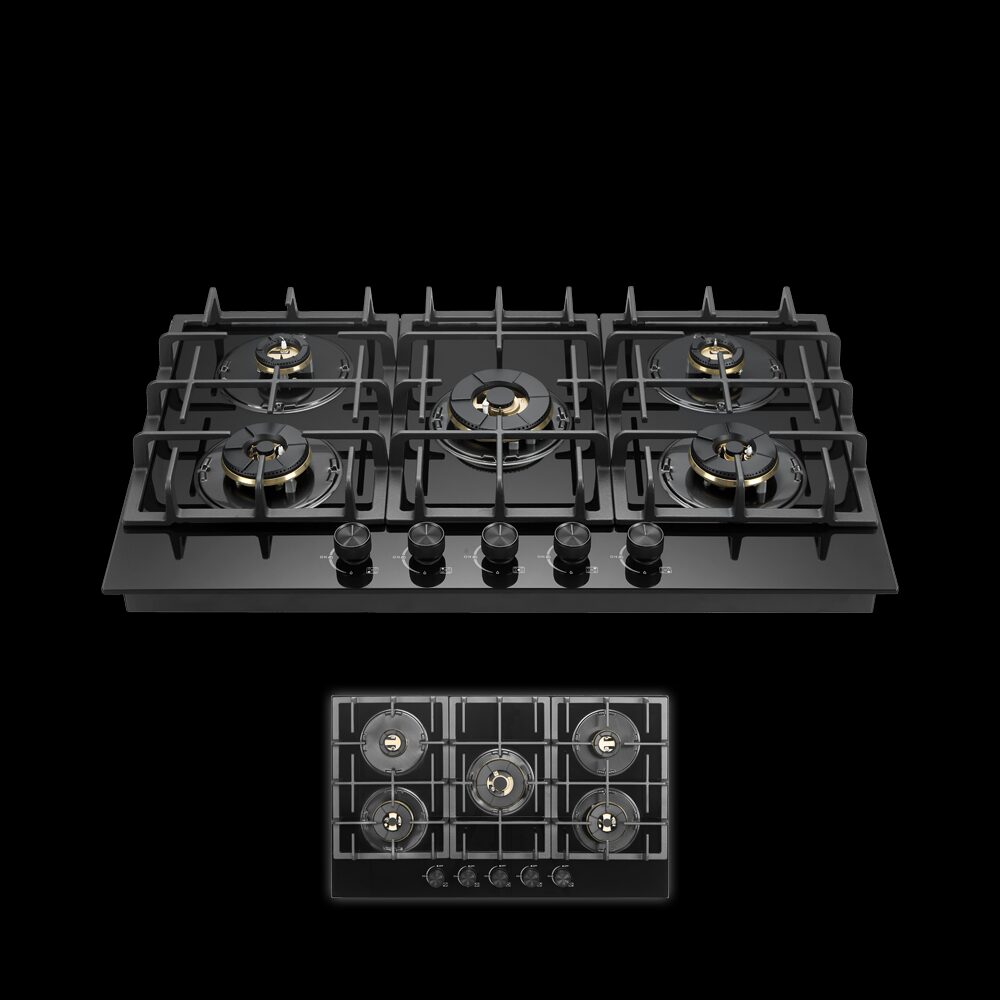 Built-in kitchen appliances oven microwave hob and ceramic cooktop showcase
