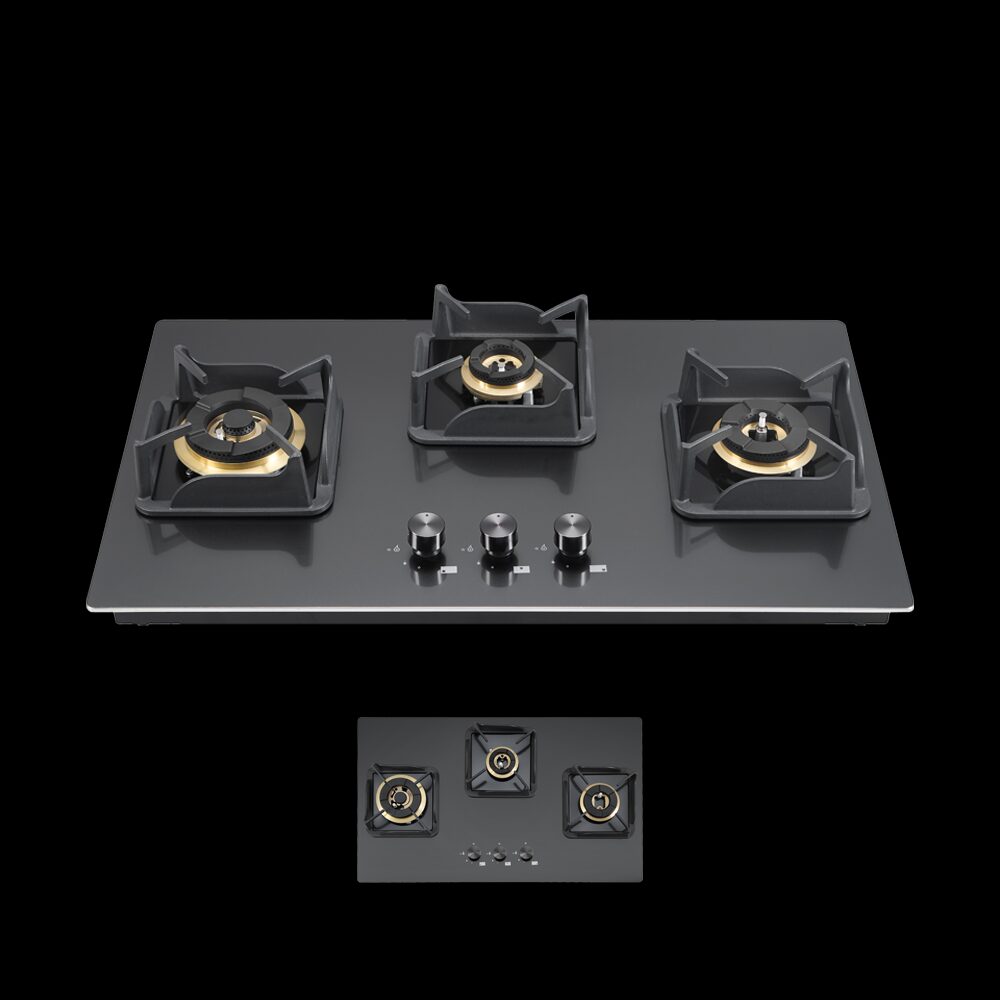 Built-in kitchen appliances oven microwave hob and ceramic cooktop showcase