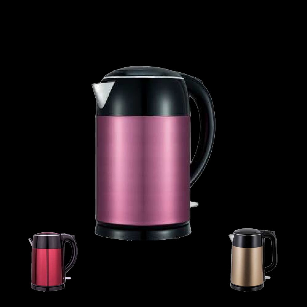 Stainless steel electric kettle with professional retail packaging design