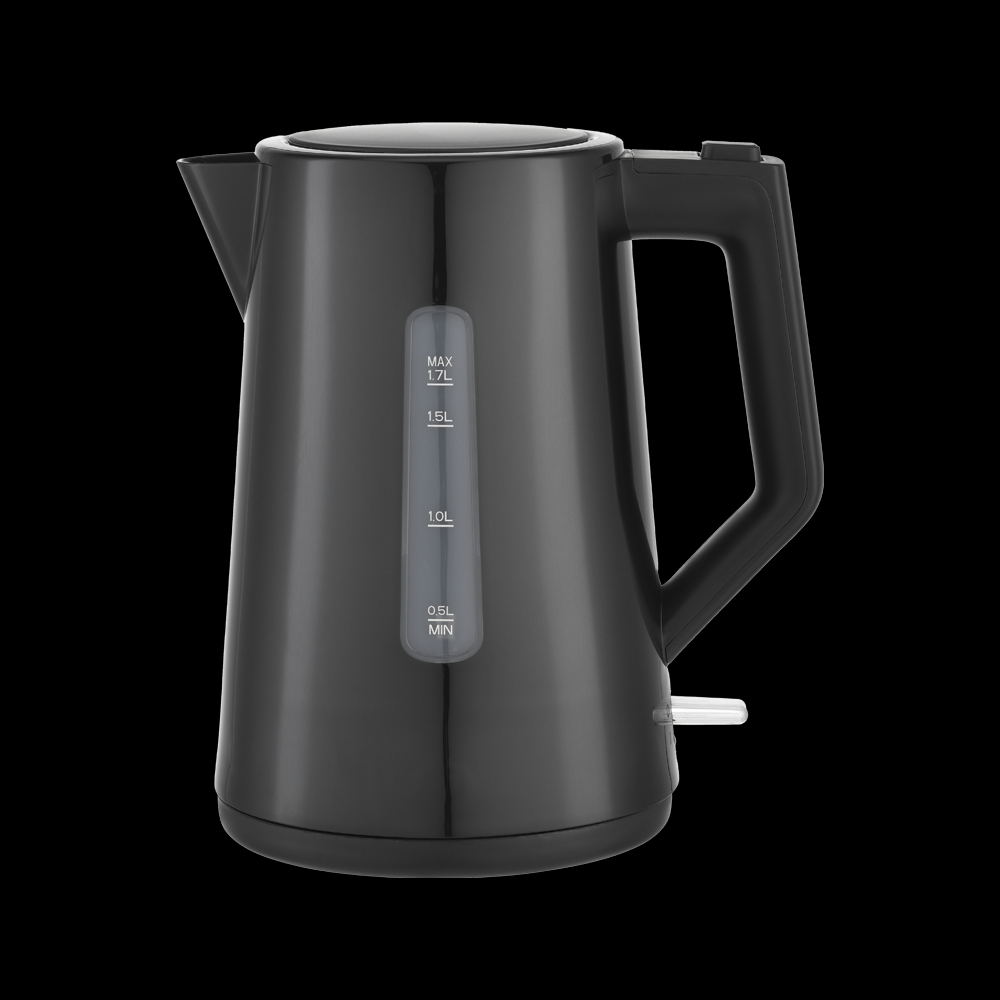 Stainless steel electric kettle with professional retail packaging design
