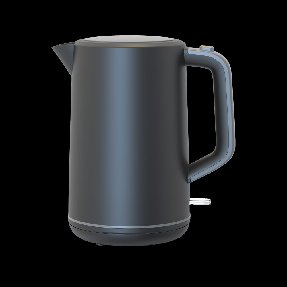 Stainless steel electric kettle with professional retail packaging design