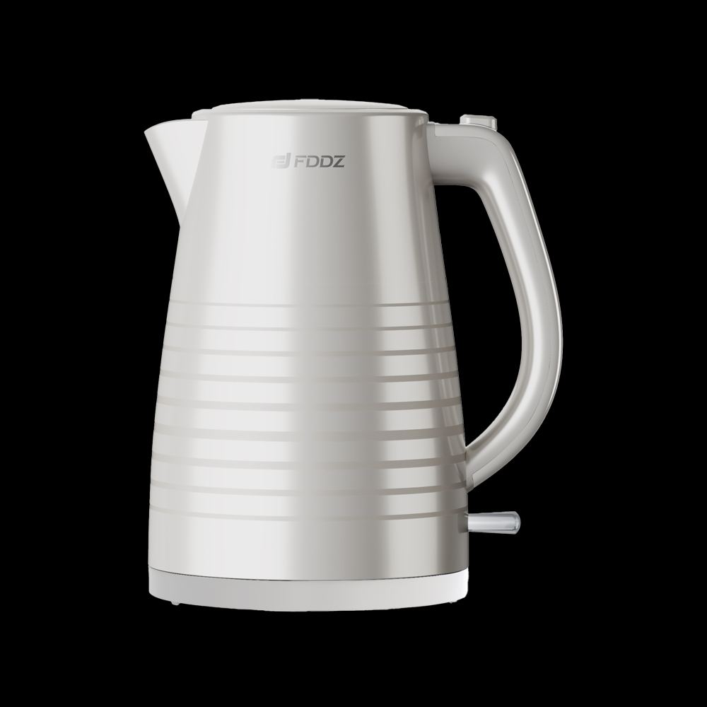 Stainless steel electric kettle with professional retail packaging design