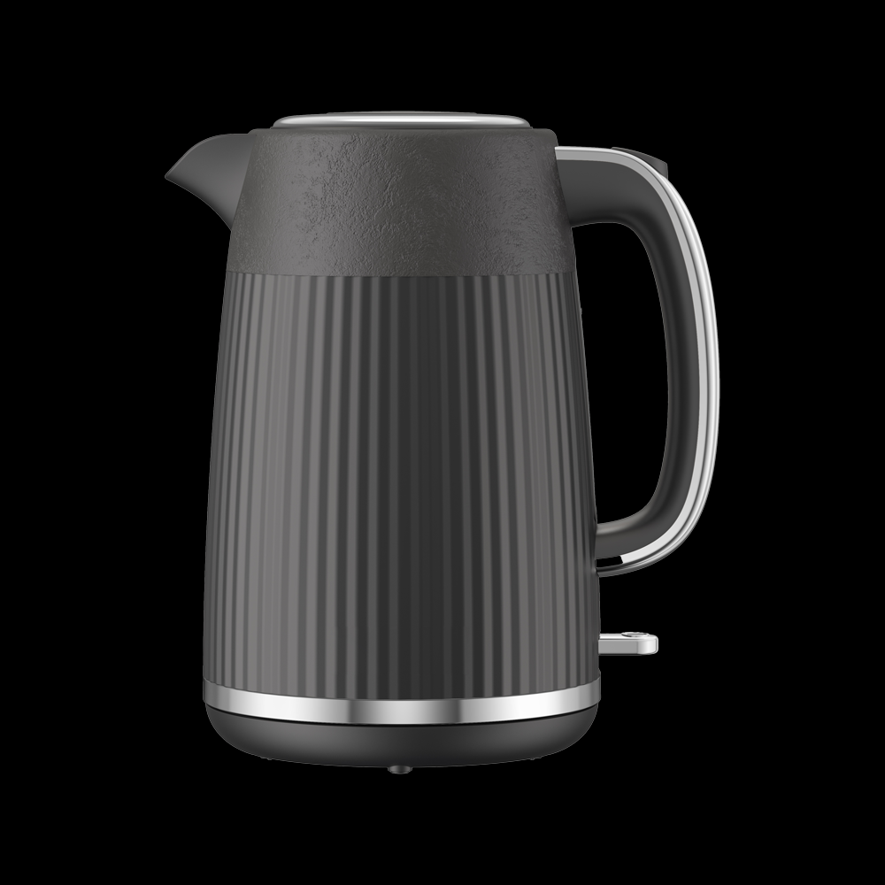 Stainless steel electric kettle with professional retail packaging design