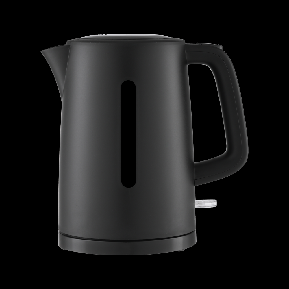 Stainless steel electric kettle with professional retail packaging design