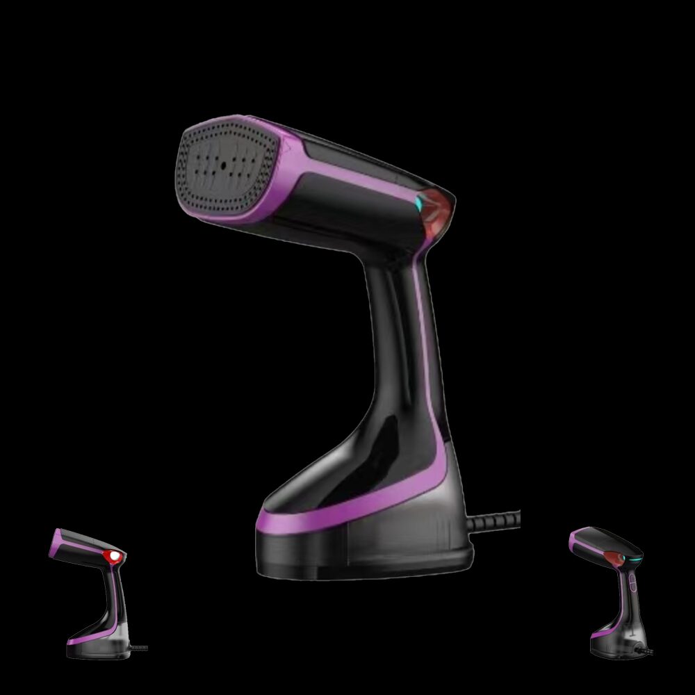 Vertical garment steamer unit showcasing professional product design